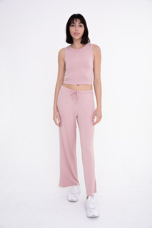 MONO B - Lounge Terry Cropped Tank Top | Available in 2 colors